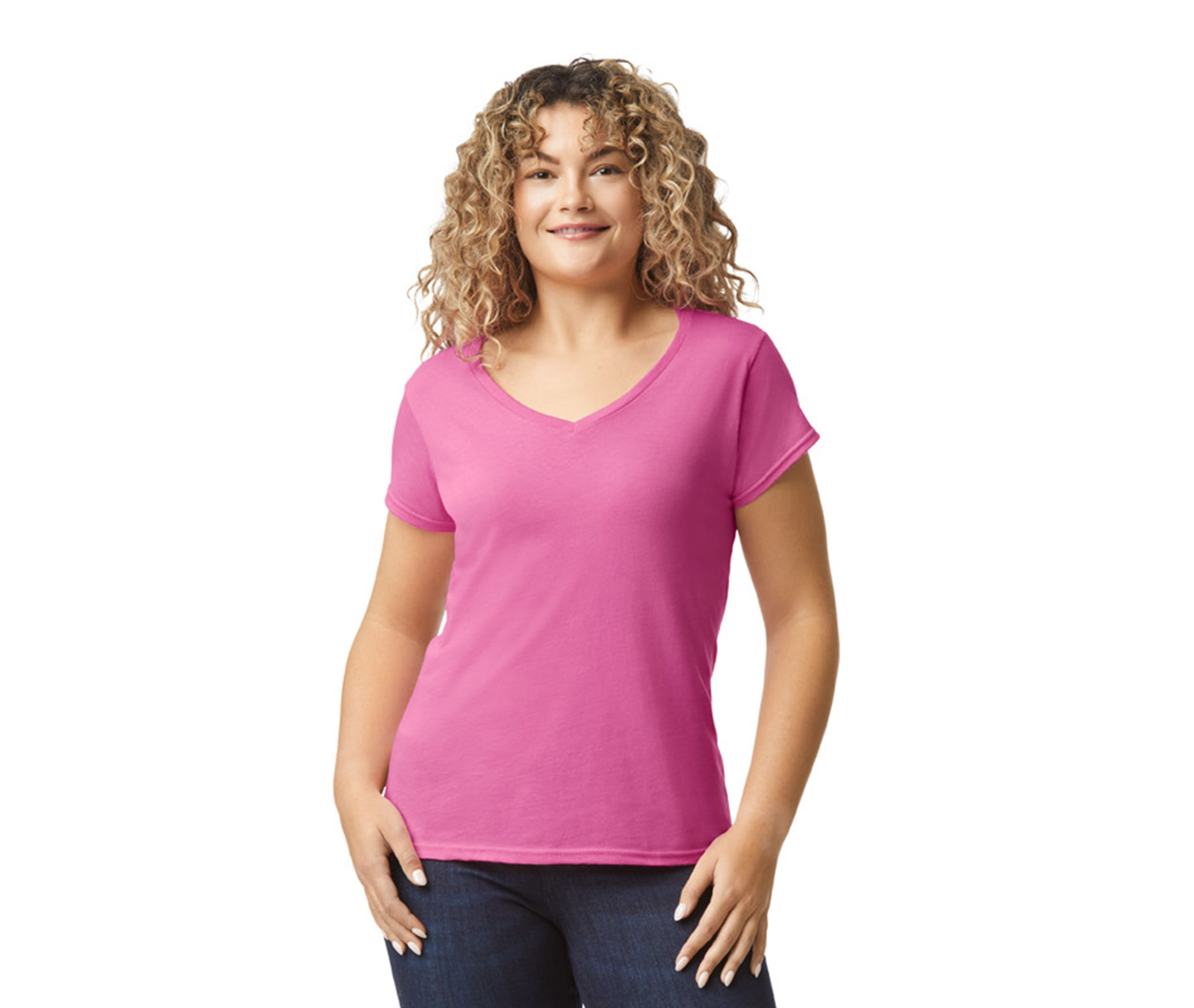 SOFTSTYLE® LADIES' V-NECK T-SHIRT