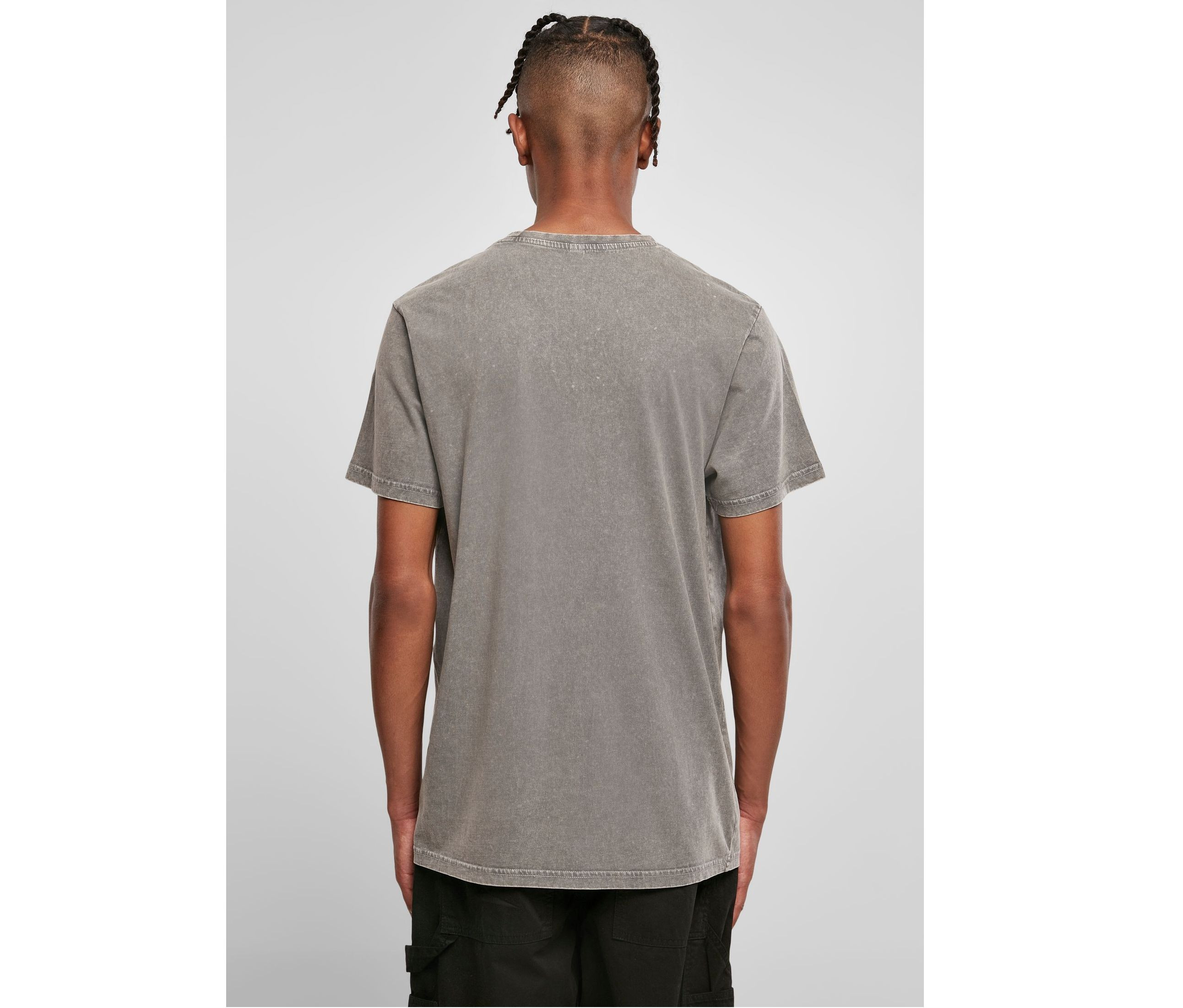 ACID WASHED ROUND NECK TEE