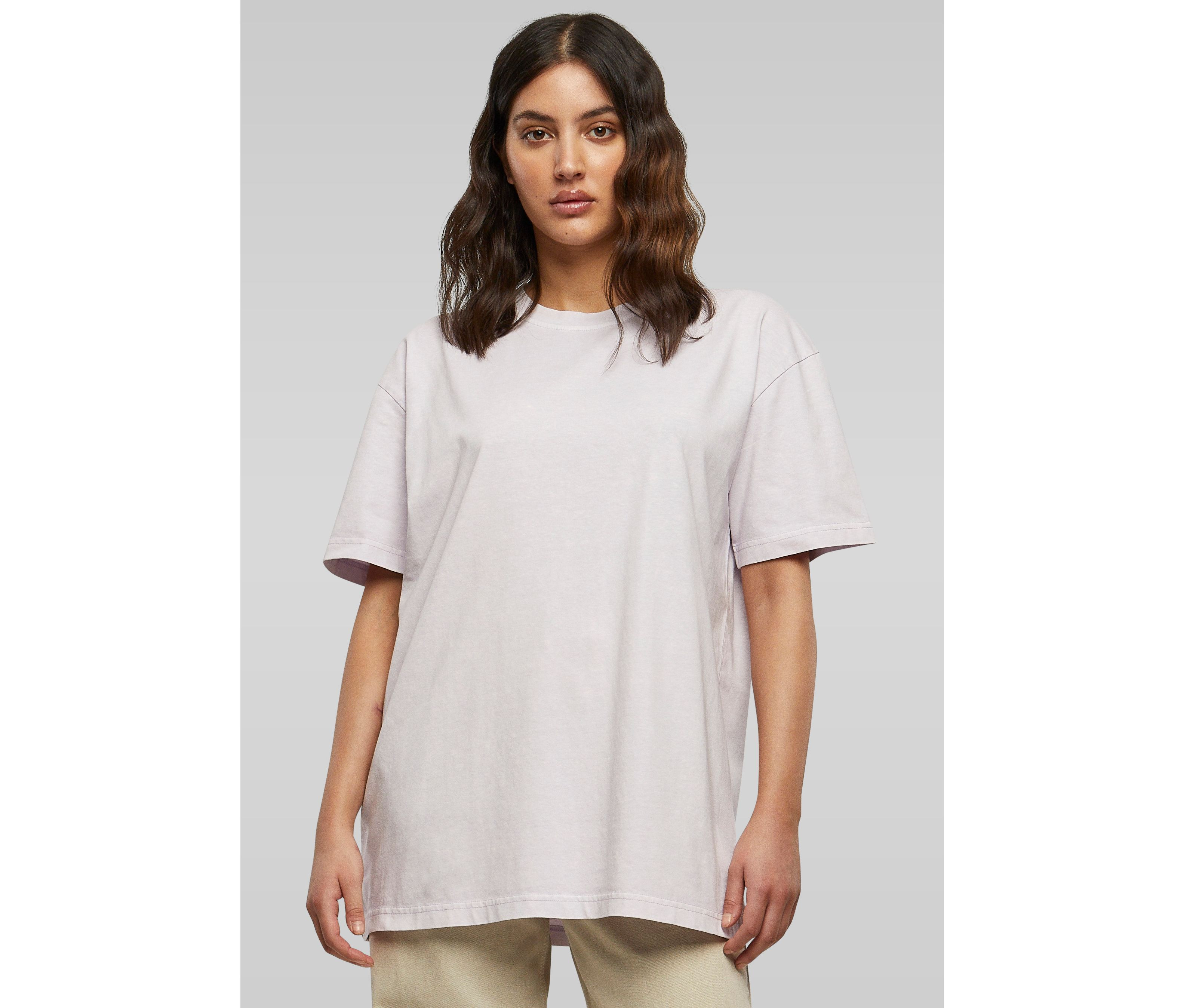 LADIES OVERSIZED ACID WASH TEE