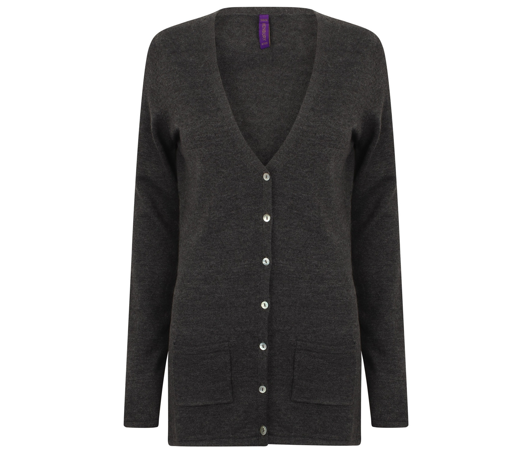 LADIES V BUTTON CARDIGAN
