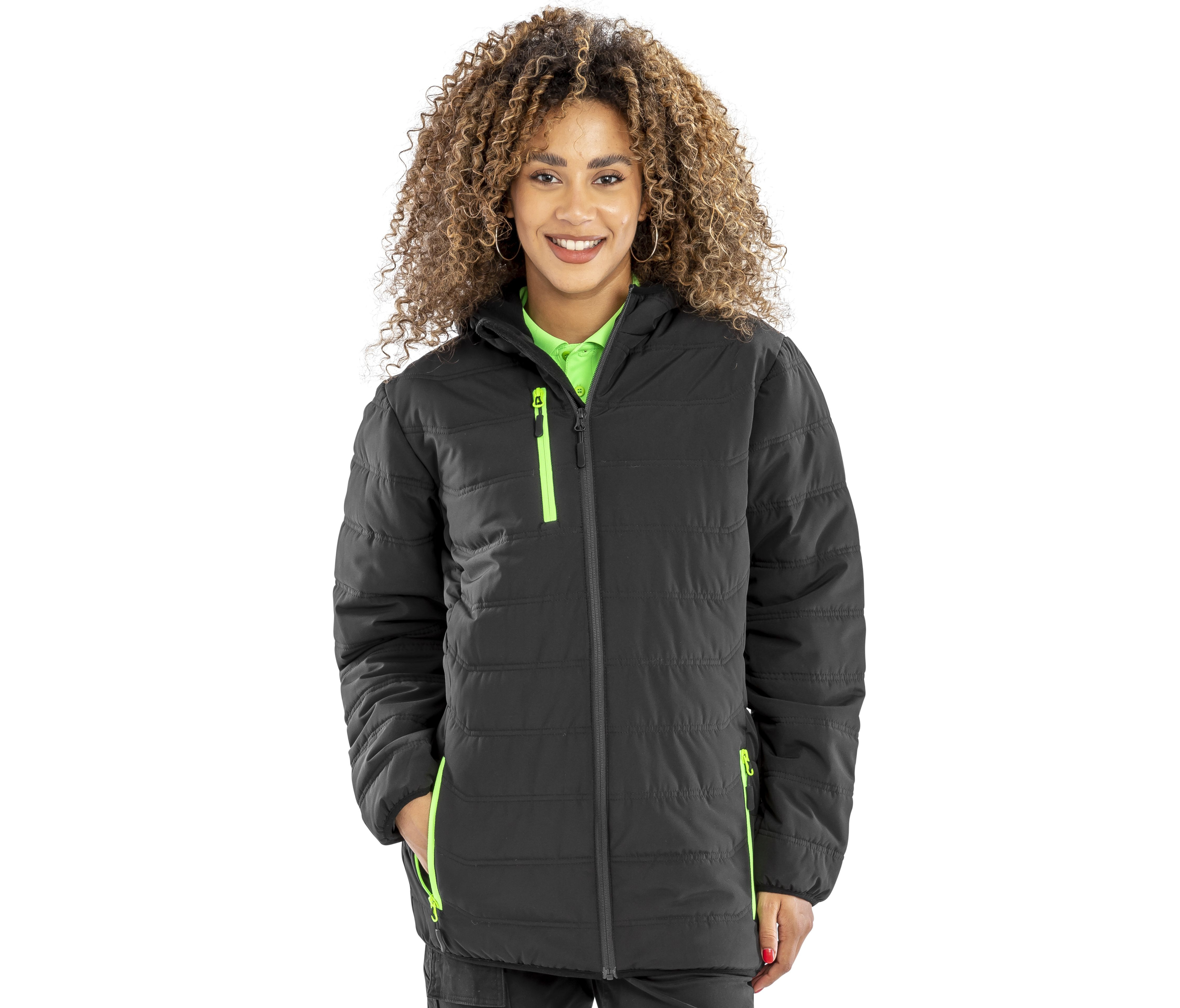 BLACK COMPASS PADDED WINTER JACKET