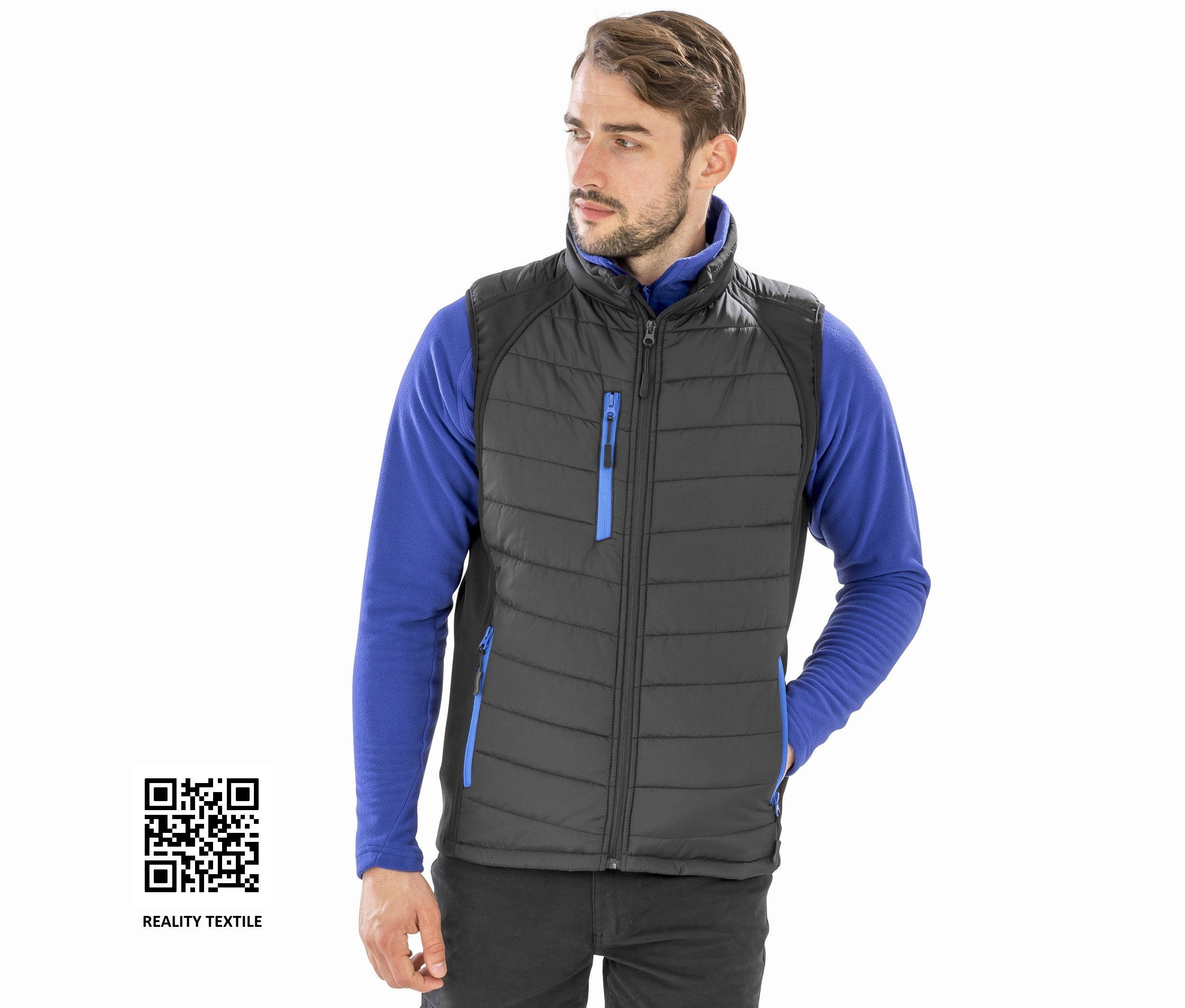 BLACK COMPASS PADDED SOFTSHELL GILET