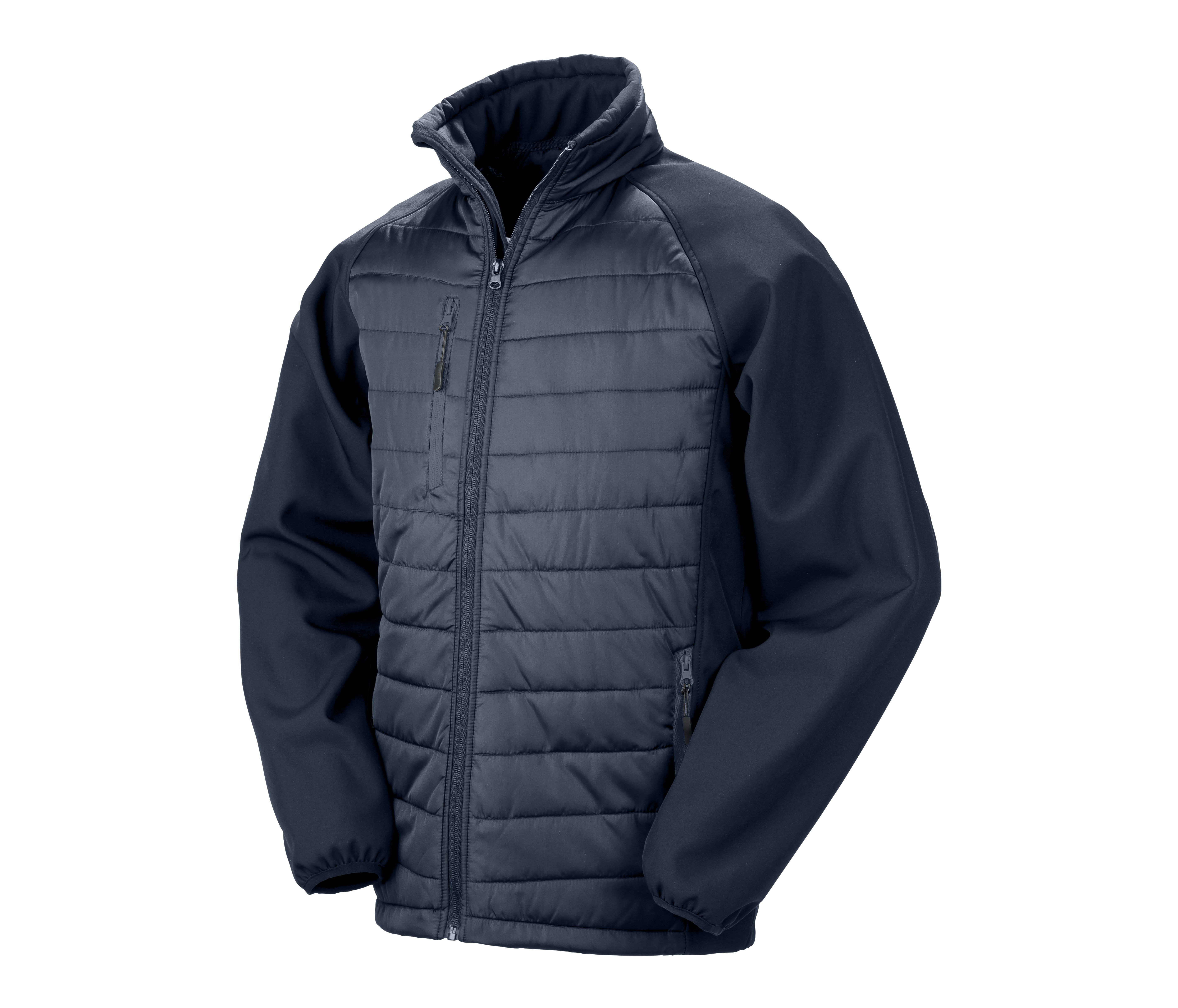 BLACK COMPASS PADDED SOFTSHELL JACKET