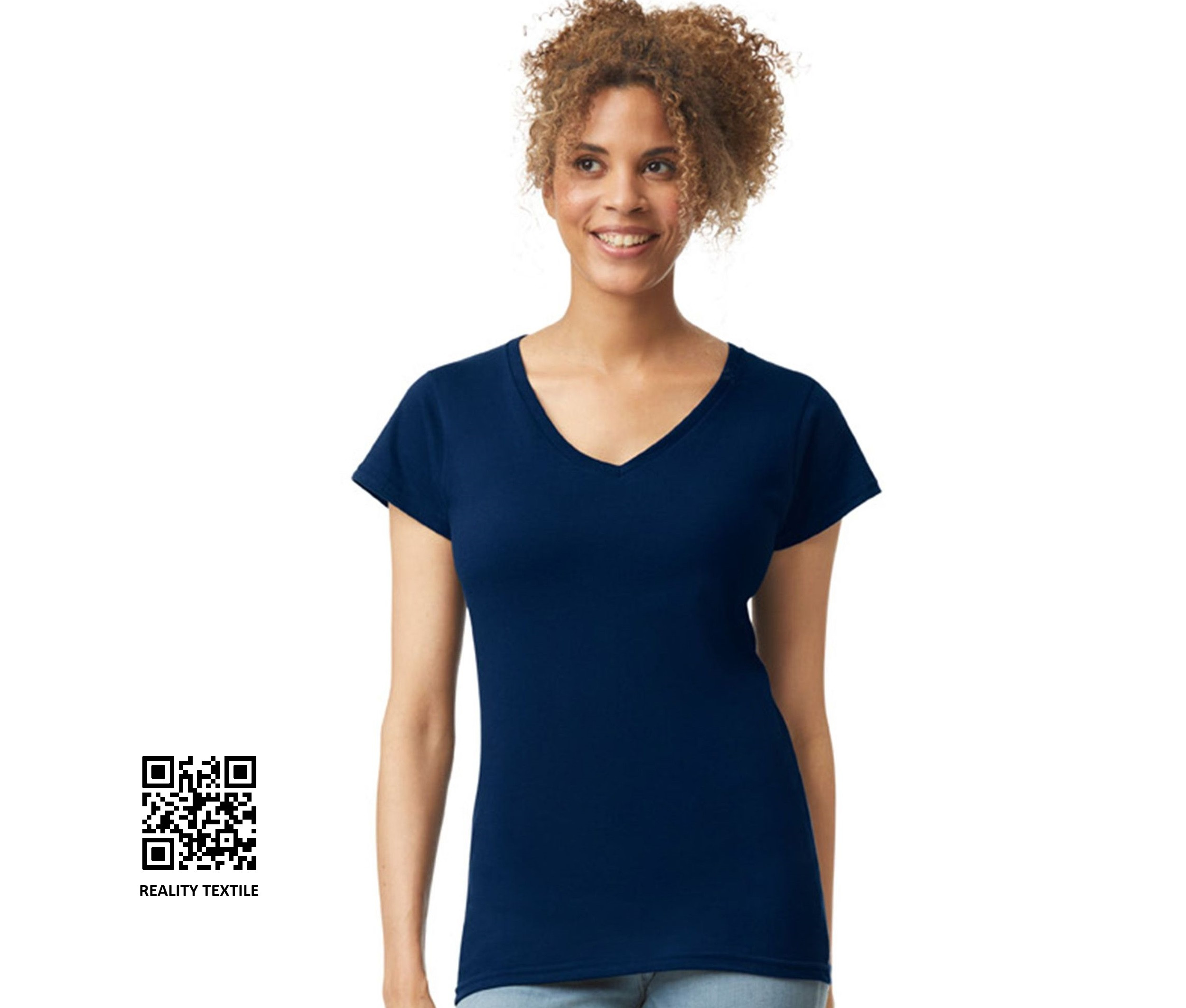SOFTSTYLE LADIES' V-NECK T-SHIRT