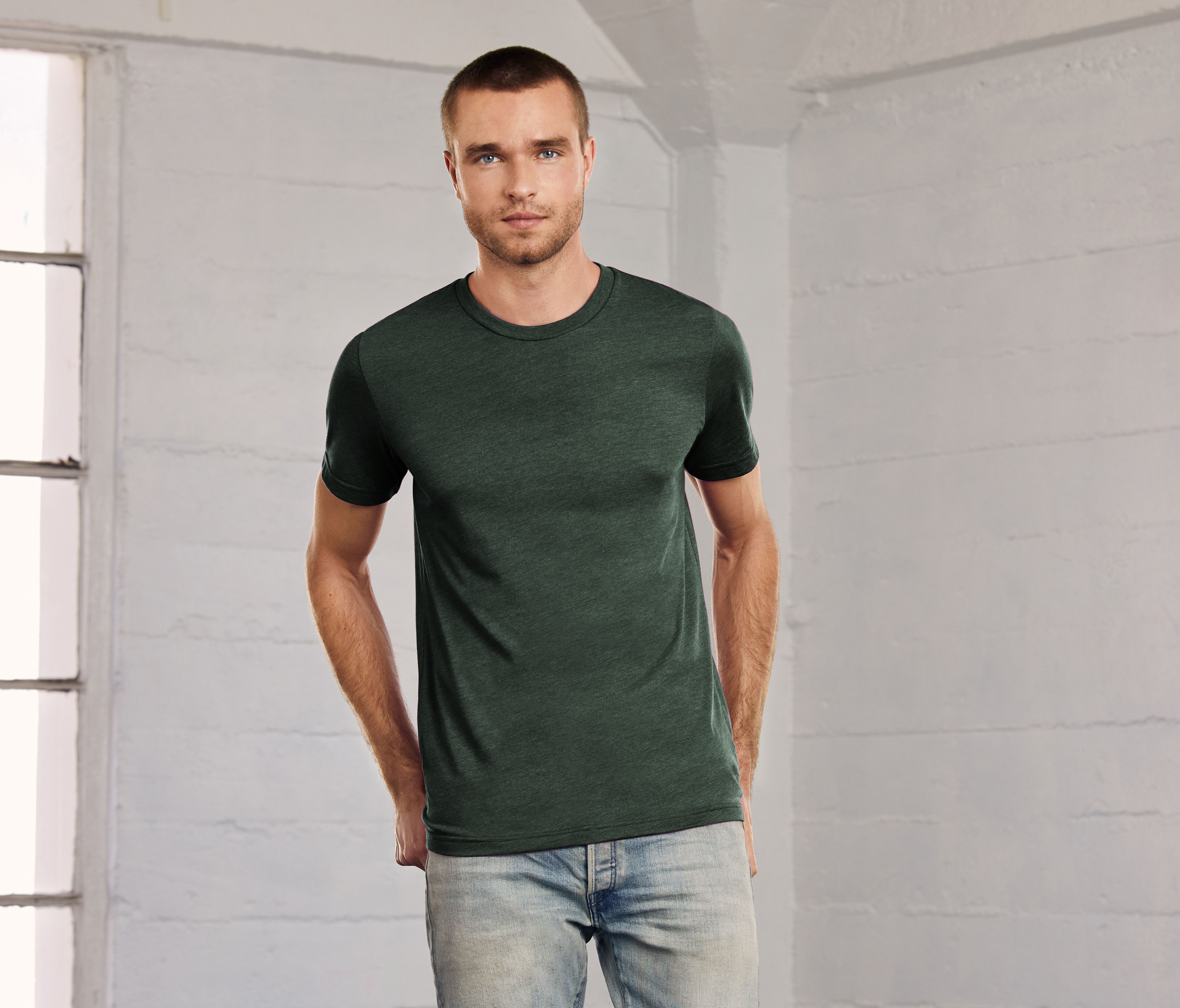 UNISEX HEATHER CVC SHORT SLEEVE TEE