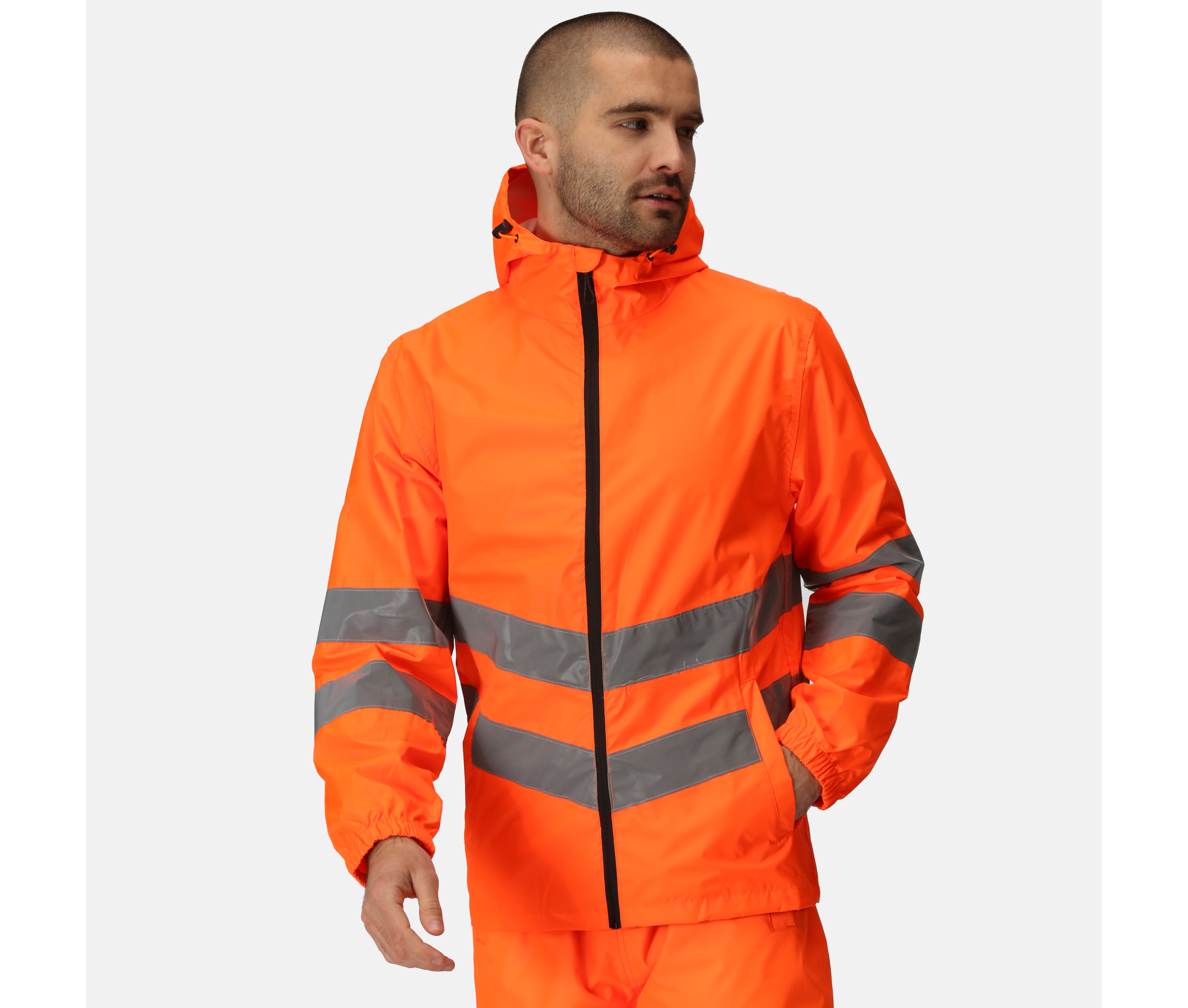 HI-VIS PRO WATERPROOF REFLECTIVE PACKAWAY JACKET