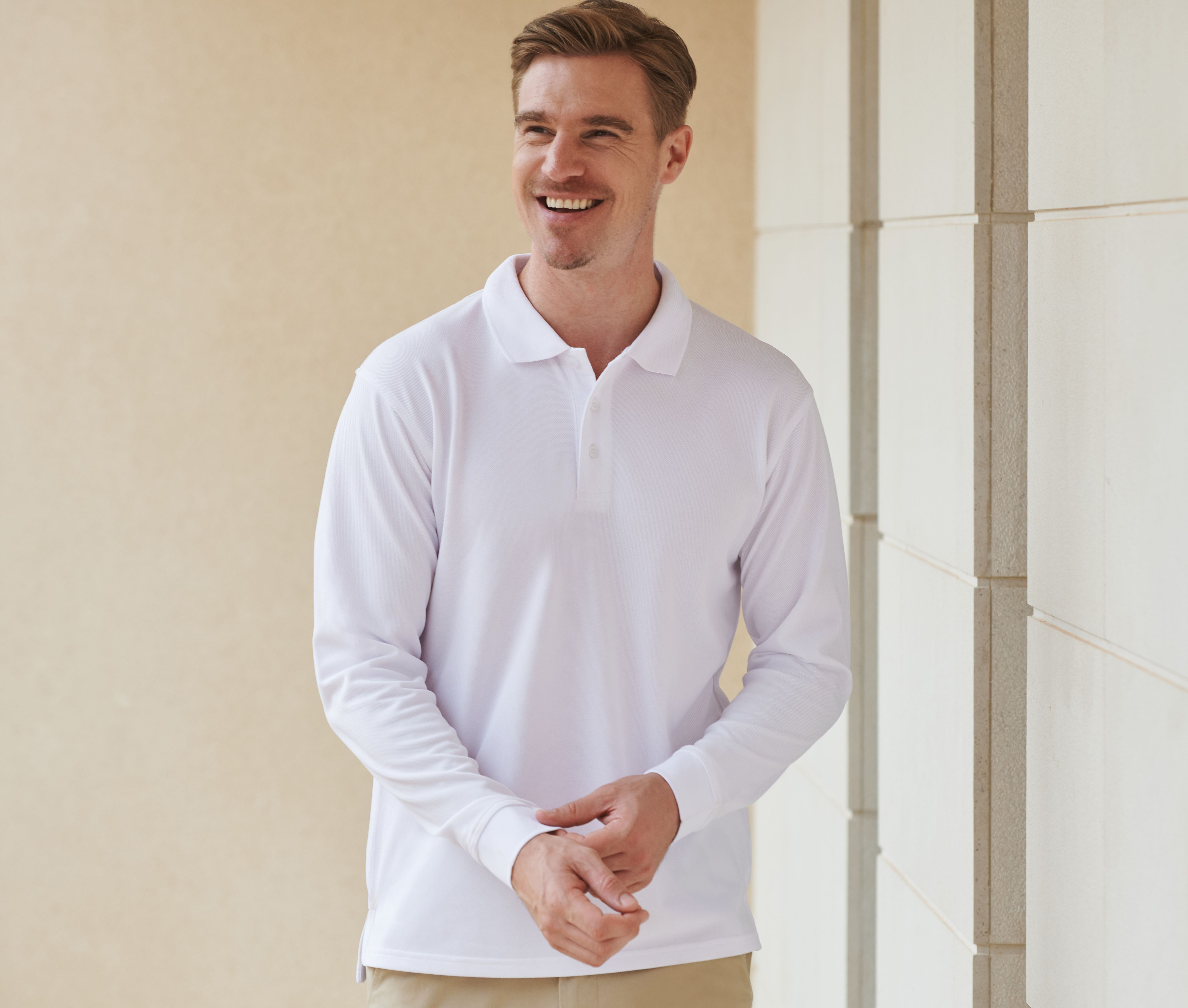 UNISEX COOLPLUS® LONG SLEEVED POLO SHIRT