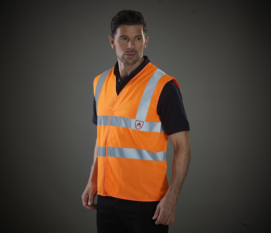 HI-VIS FLAME RETARDANT SLEEVELESS WAISTCOAT