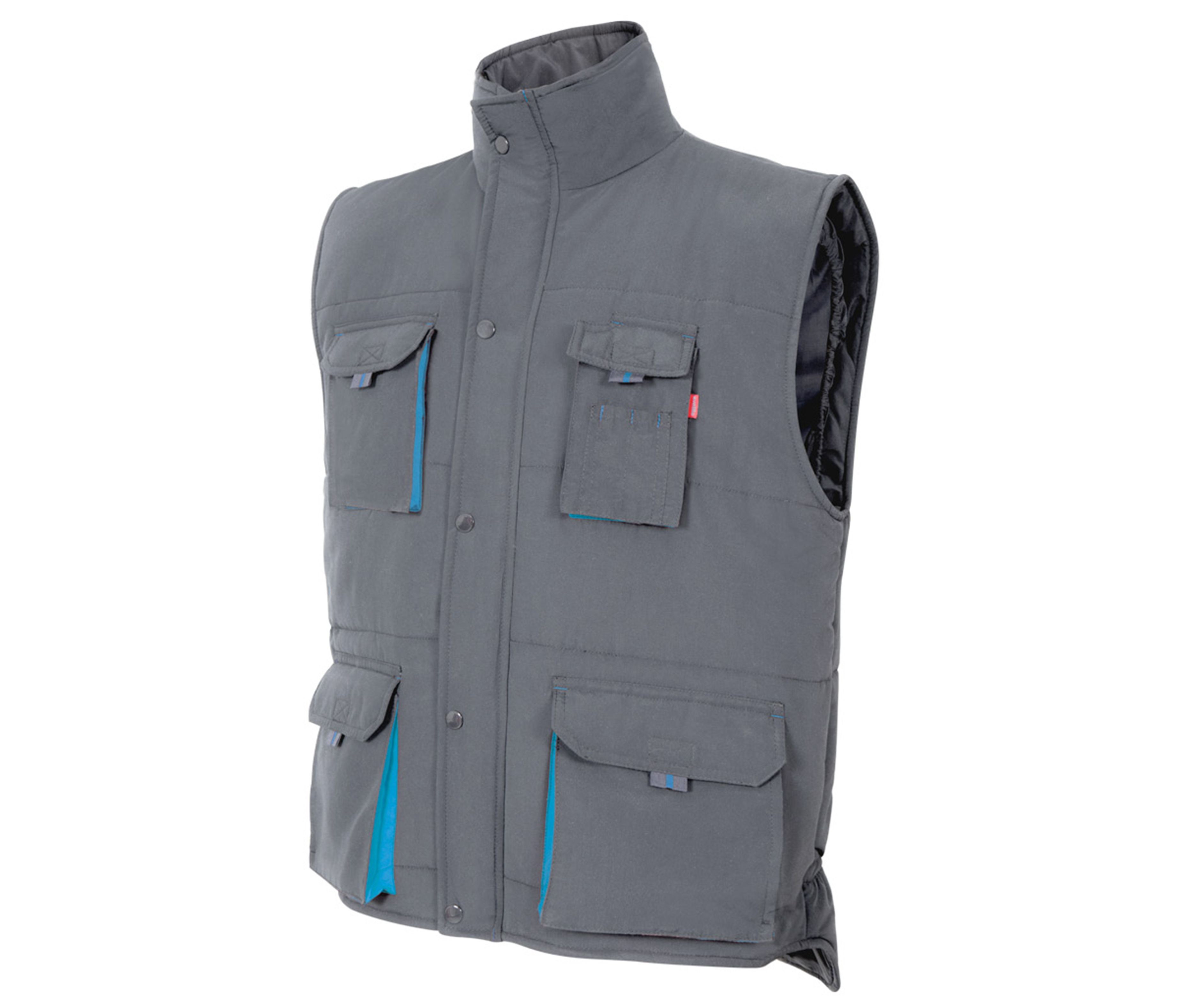 GILET MATELASSÉ BICOLORE MULTIPOCHES