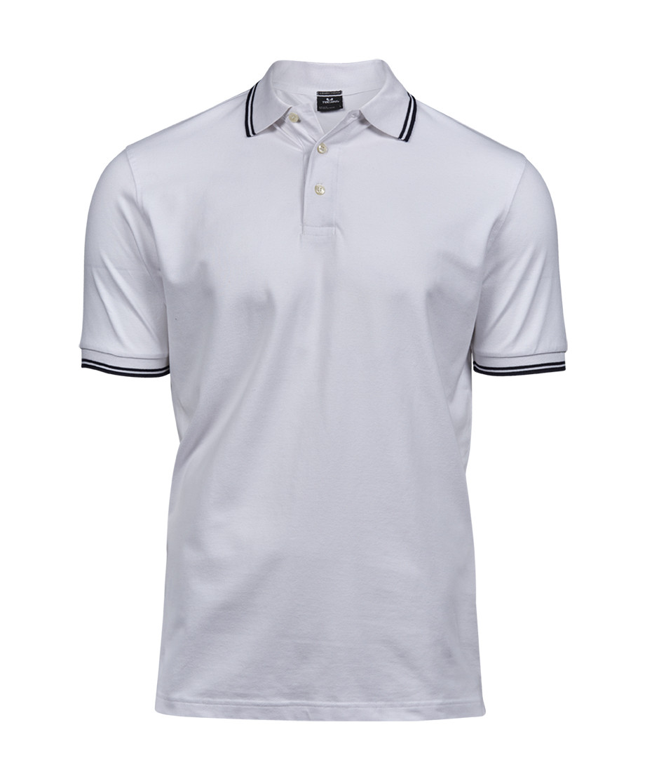 LUXURY STRIPE STRETCH POLO