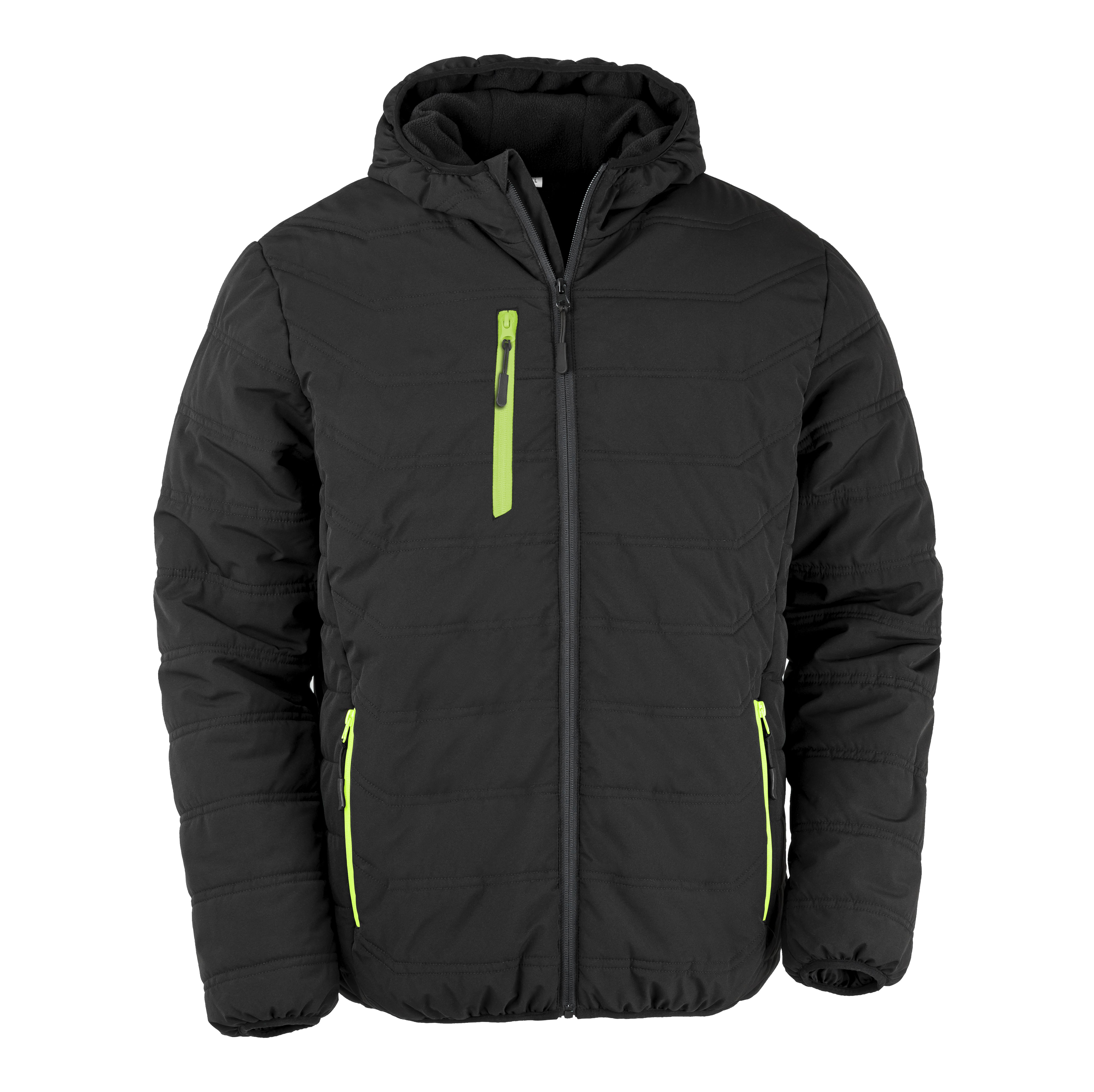 BLACK COMPASS PADDED WINTER JACKET