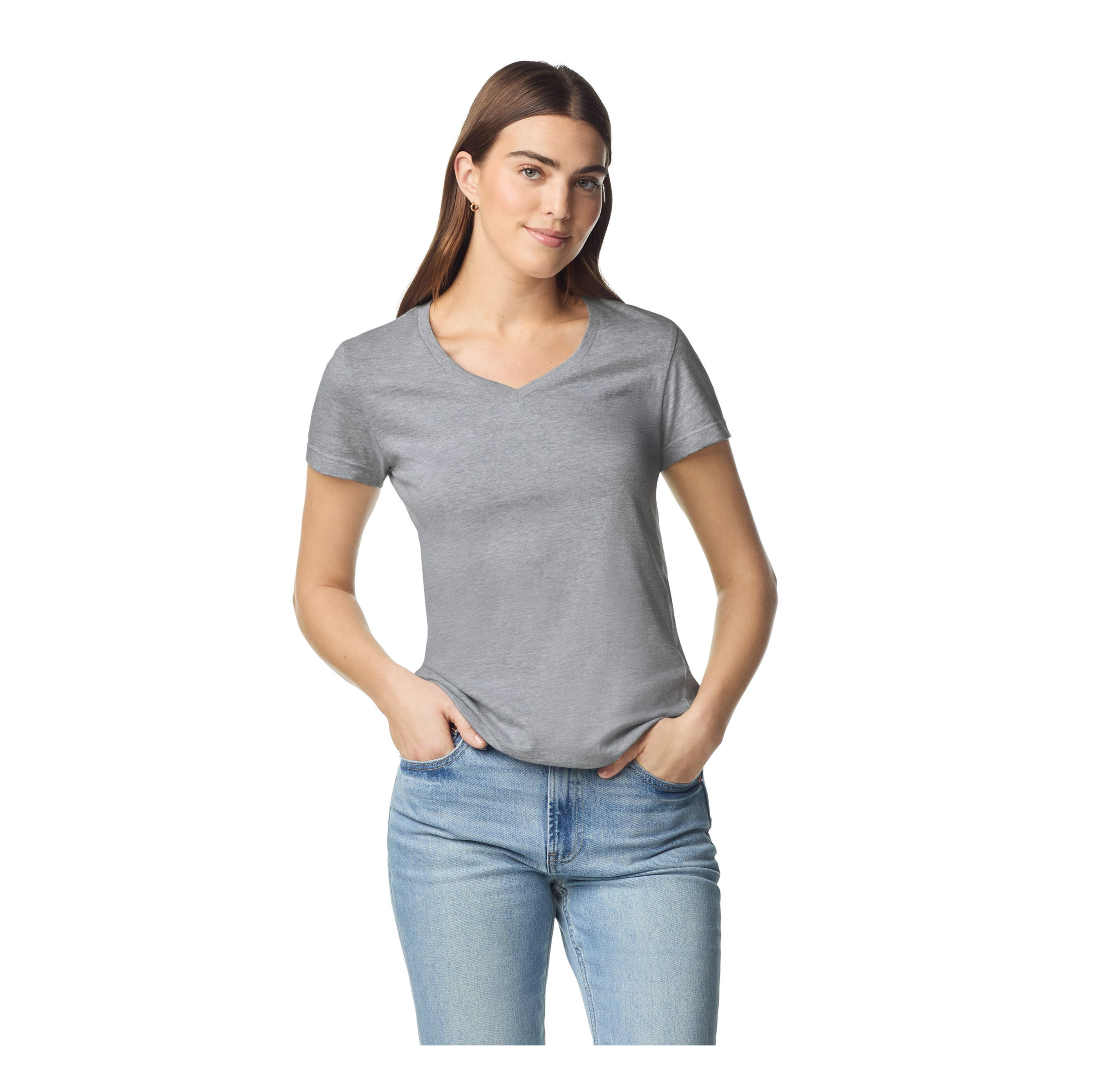 SOFTSTYLE LADIES' V-NECK T-SHIRT