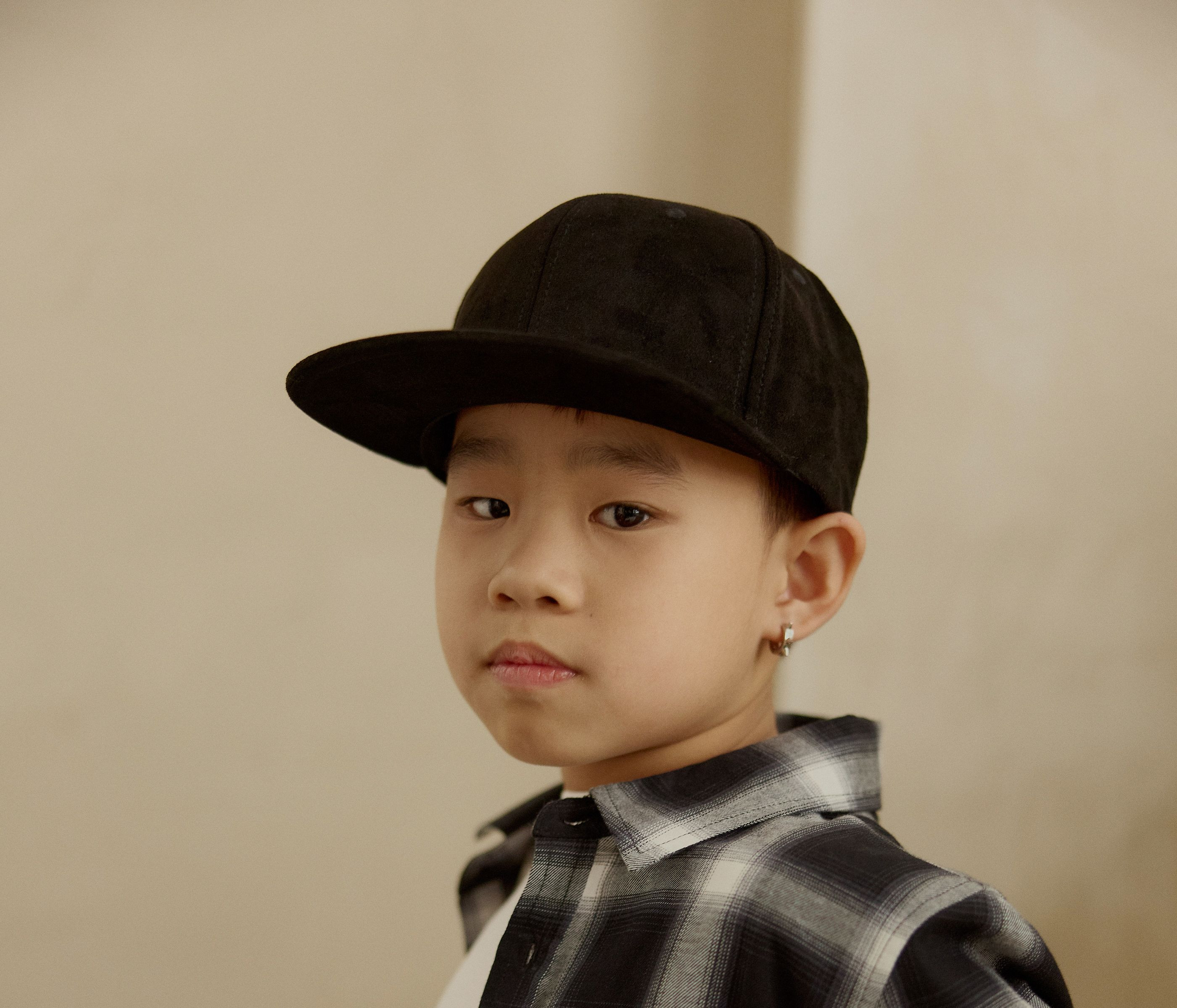 SUEDE LEATHER SNAPBACK