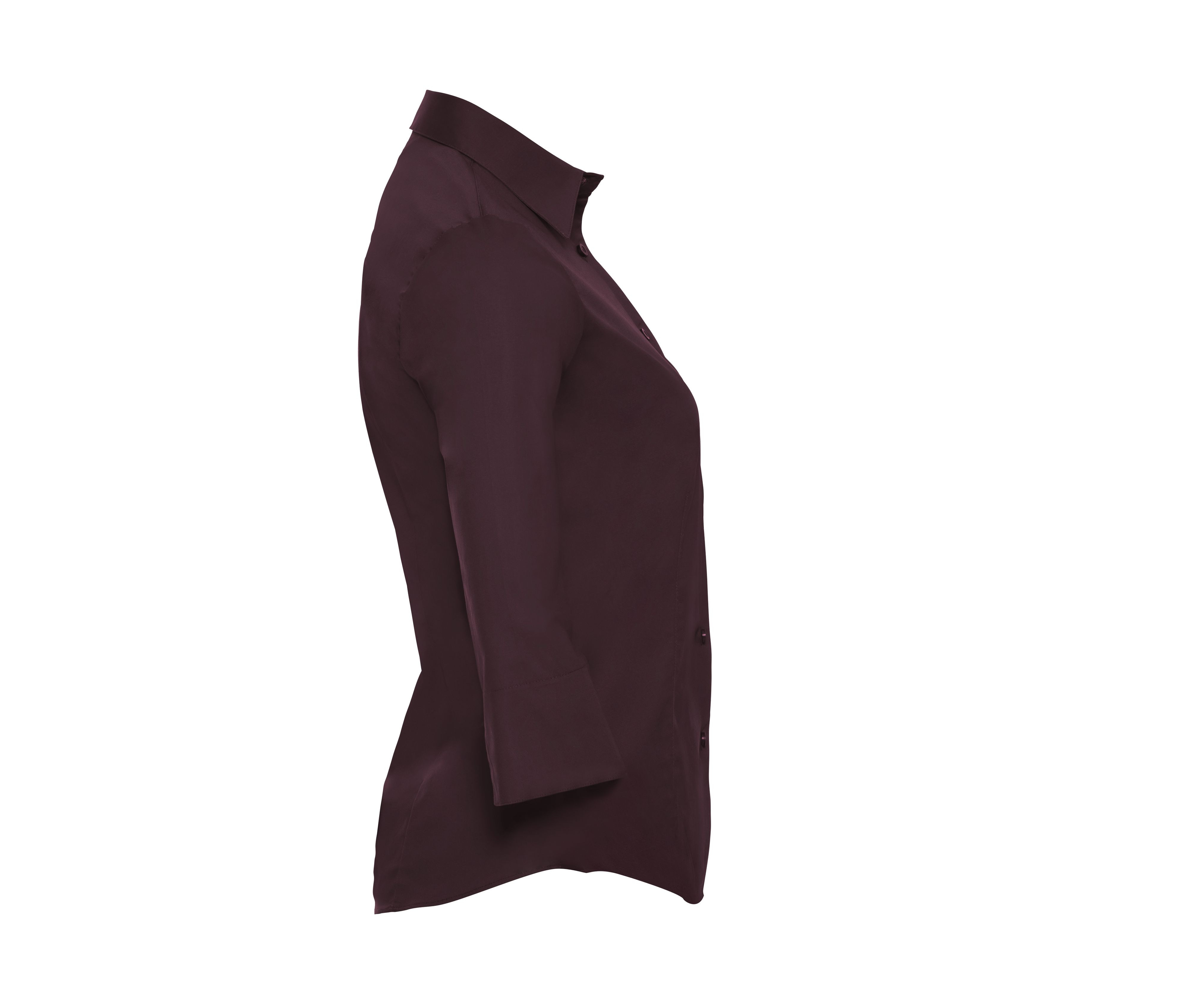 LADIES' 3/4 SLEEVE FITTED STRETCH SHIRT