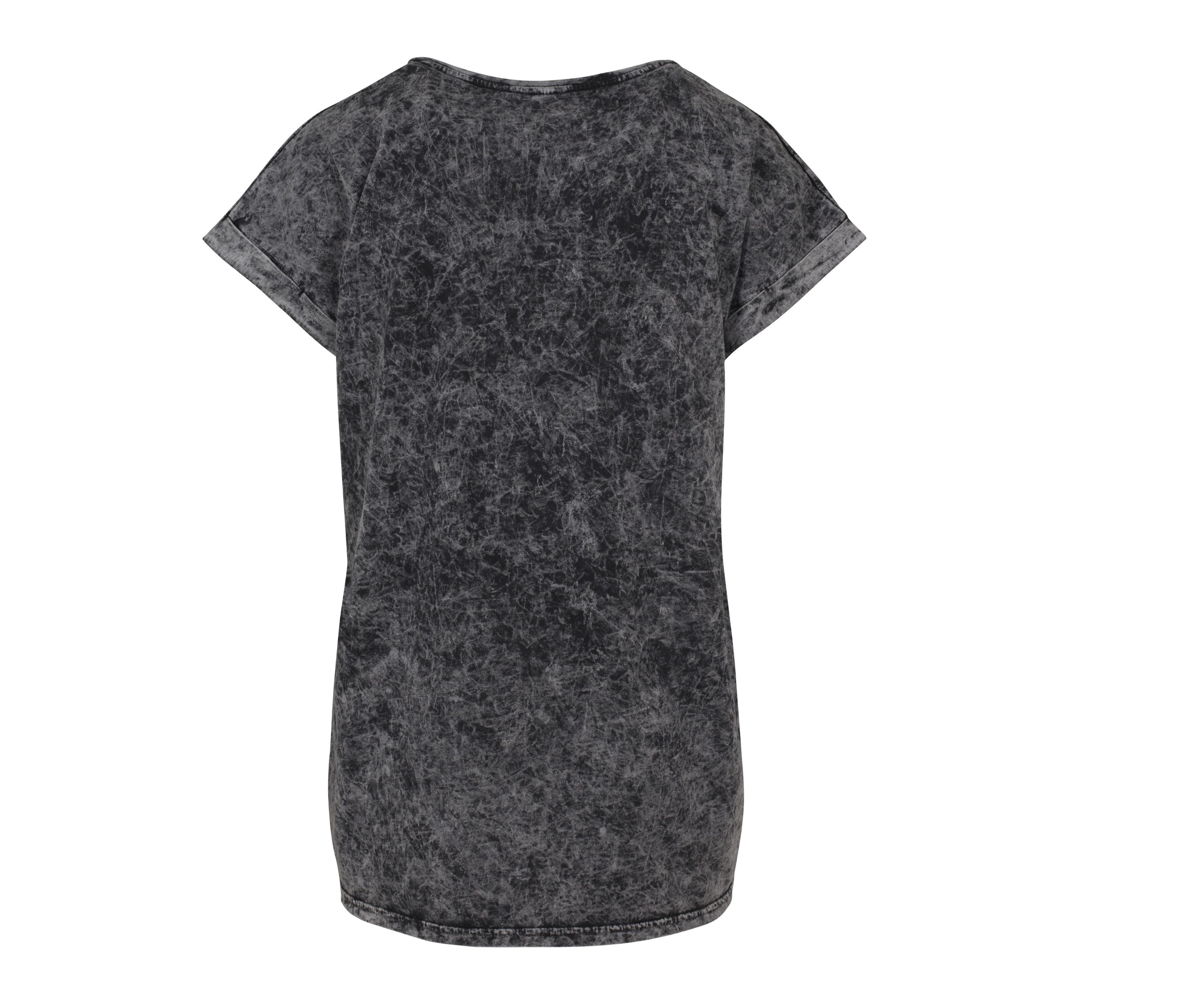 LADIES ACID WASHED EXTENDED SHOULDER TEE