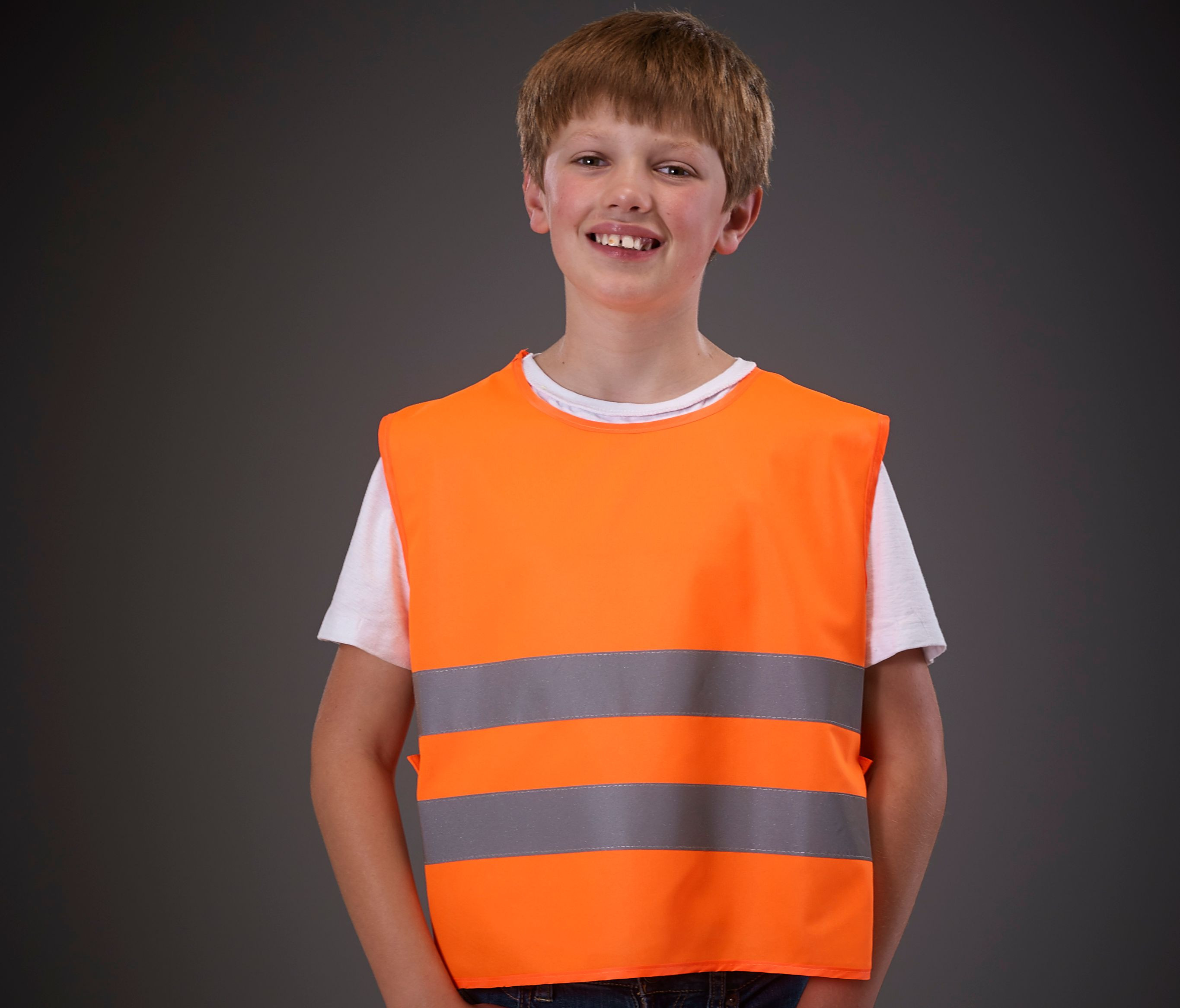 KIDS HI-VIS TWO BAND TABARD