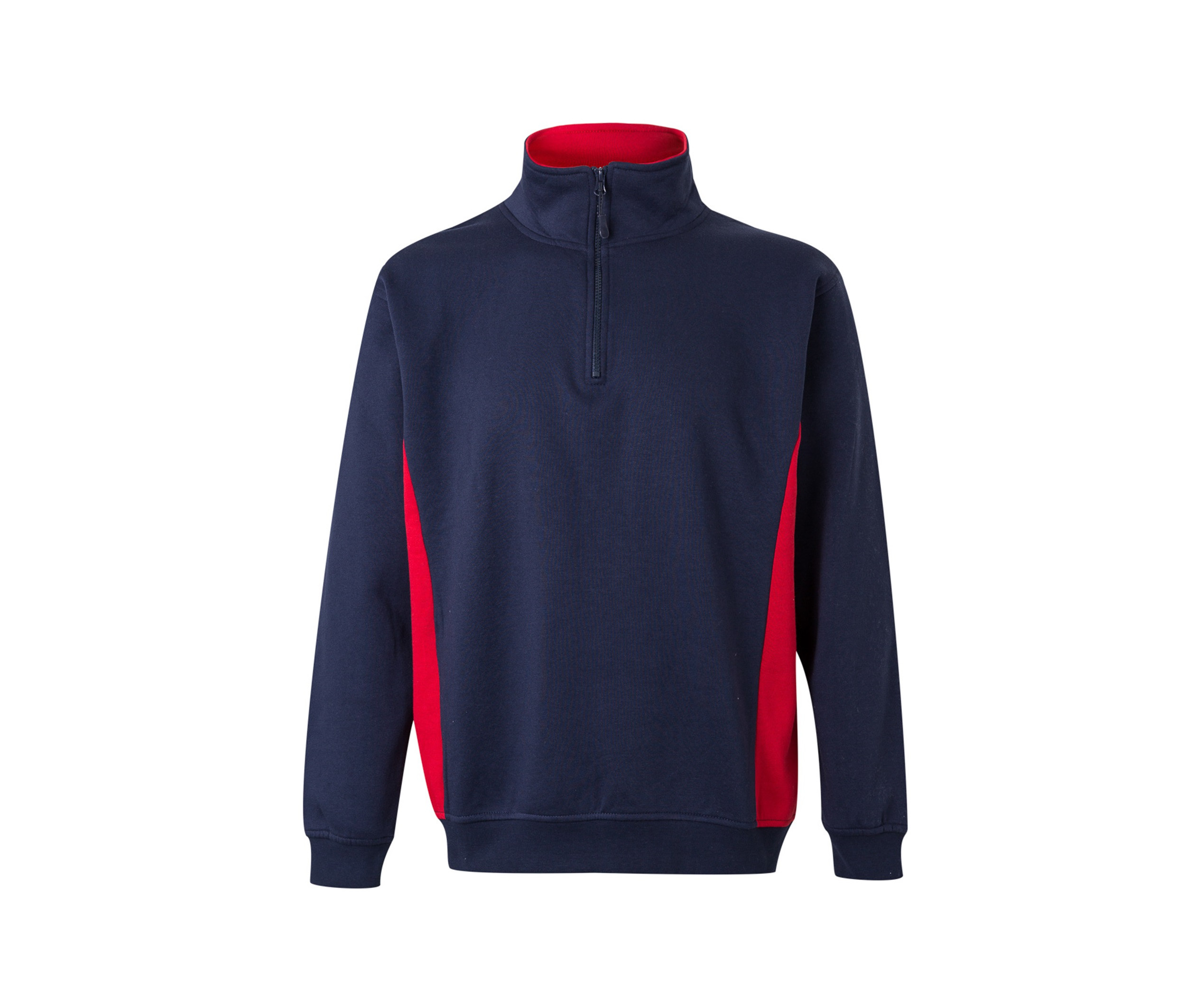 SWEAT BICOLORE COL ZIPPÉ