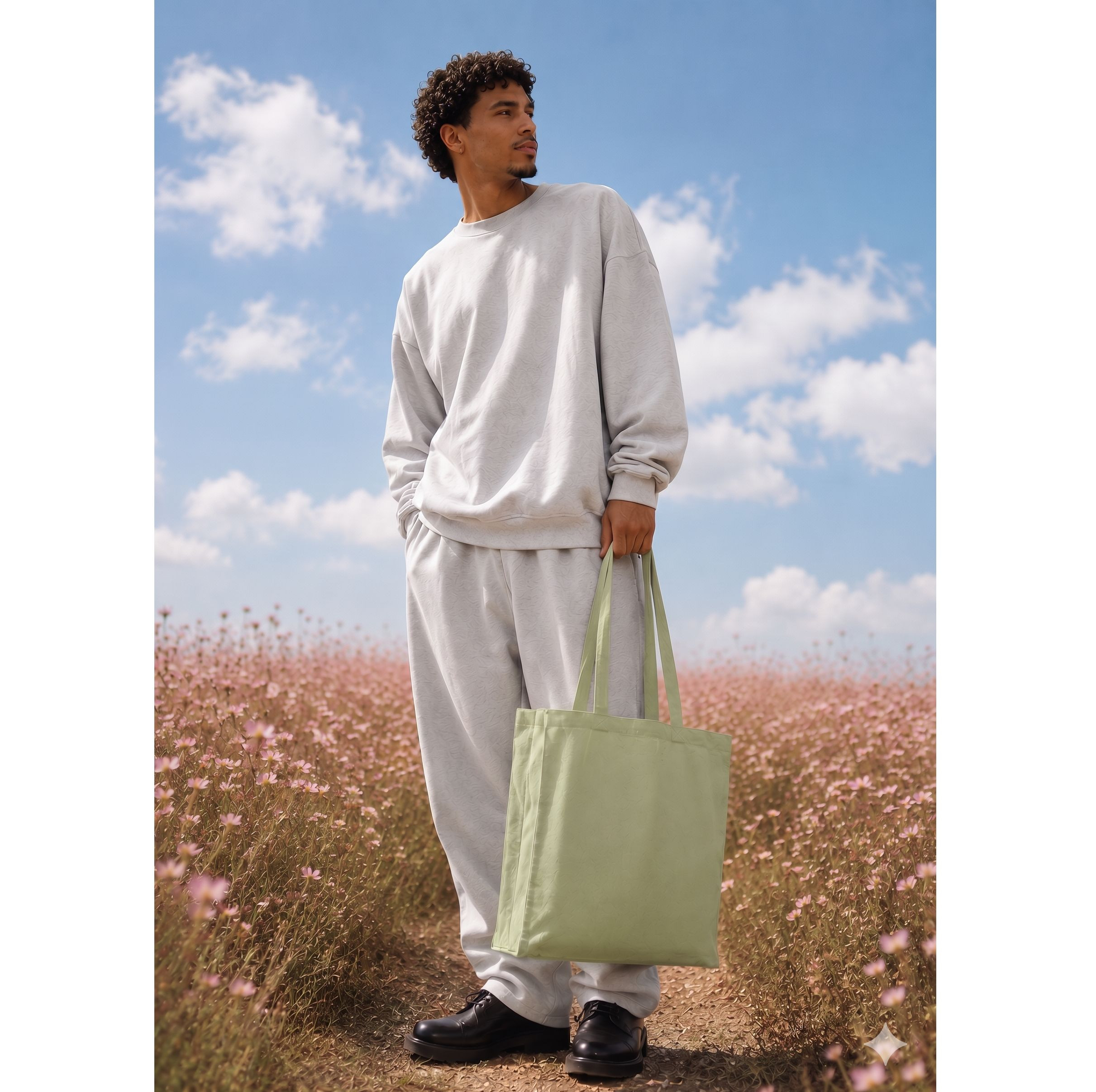 RECYCLED TOTE BAG WITH GUSSET