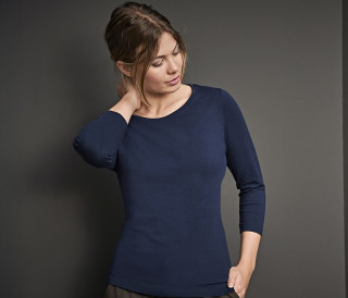 WOMENS STRETCH 3/4 SLEEVE TEE