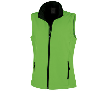 WOMENS PRINTABLE SOFTSHELL BODYWARMER