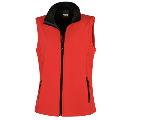 WOMENS PRINTABLE SOFTSHELL BODYWARMER