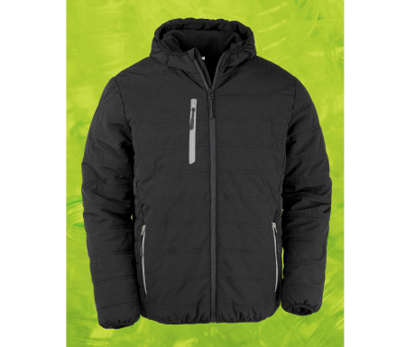 BLACK COMPASS PADDED WINTER JACKET