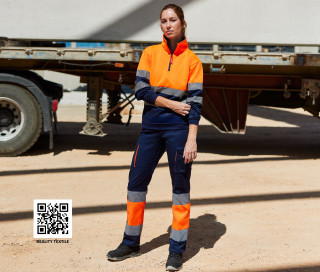 SWEAT BICOLORE DEMI-ZIPPÉ