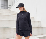 LADIES' LONG SLEEVED 1/4 ZIP TOP